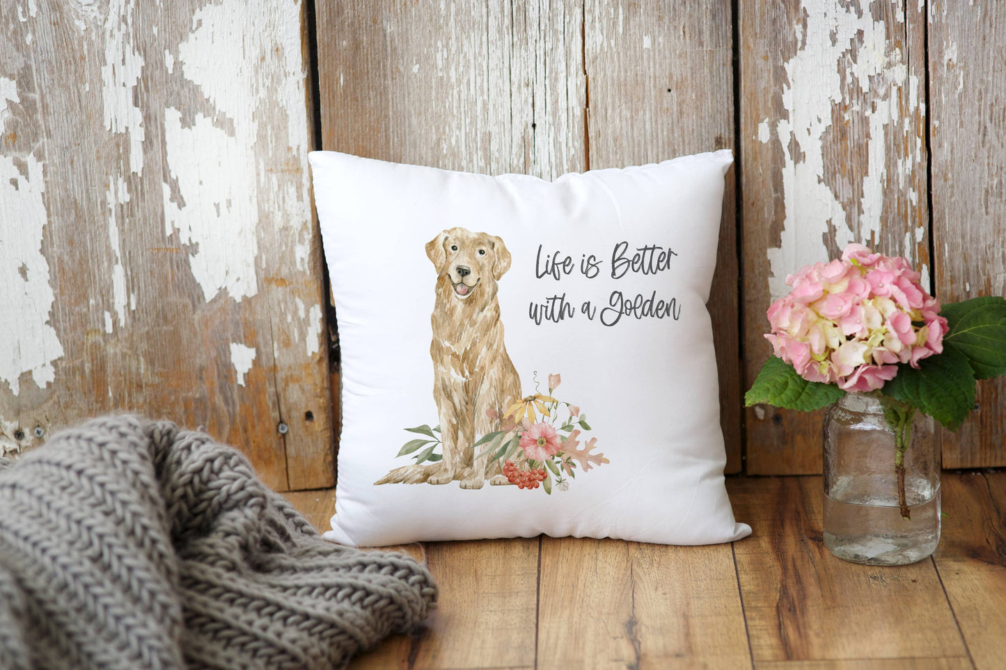 Pillow- Life is Better with a Golden