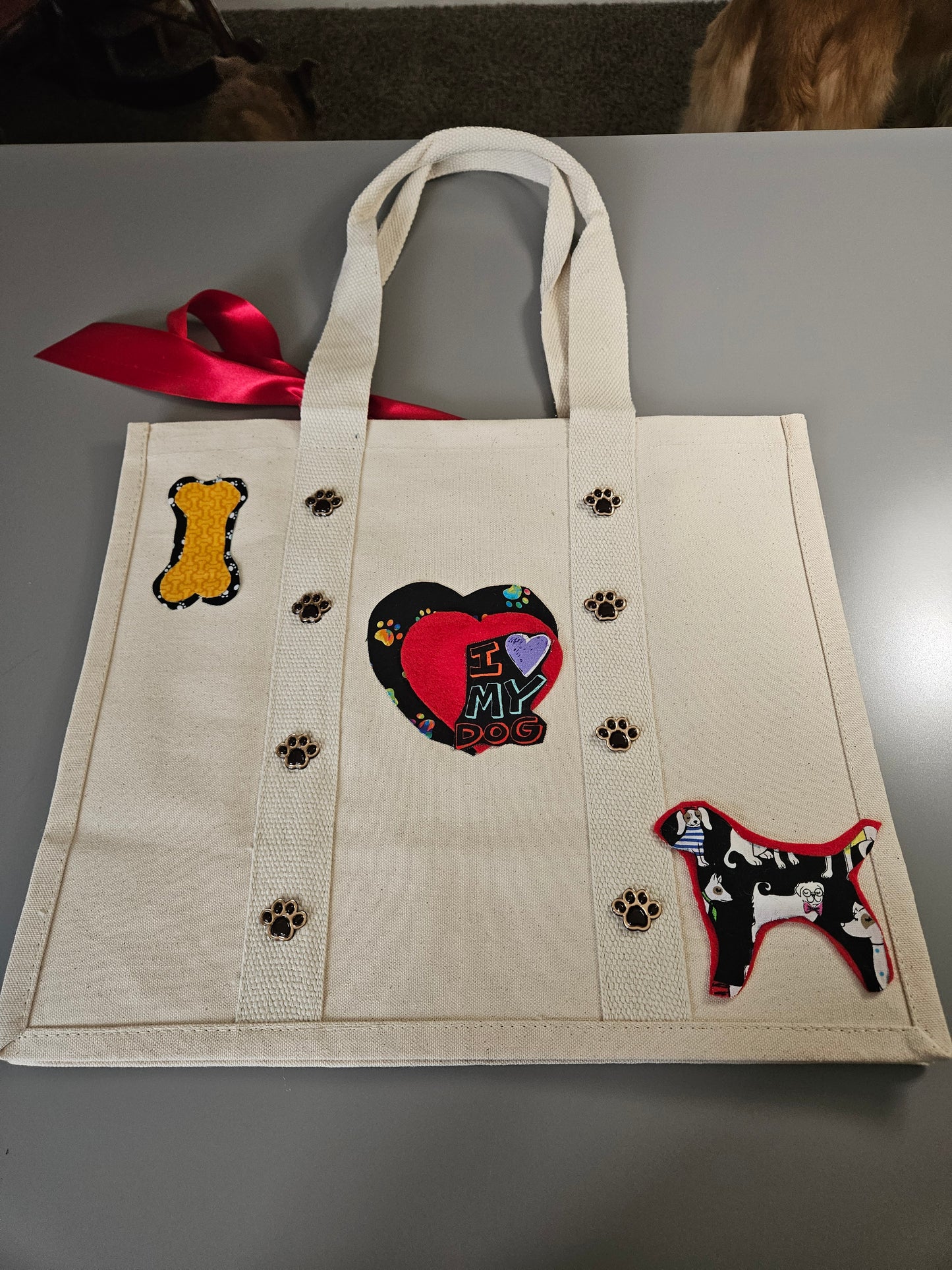 Canvas Tote - I Love My Dog