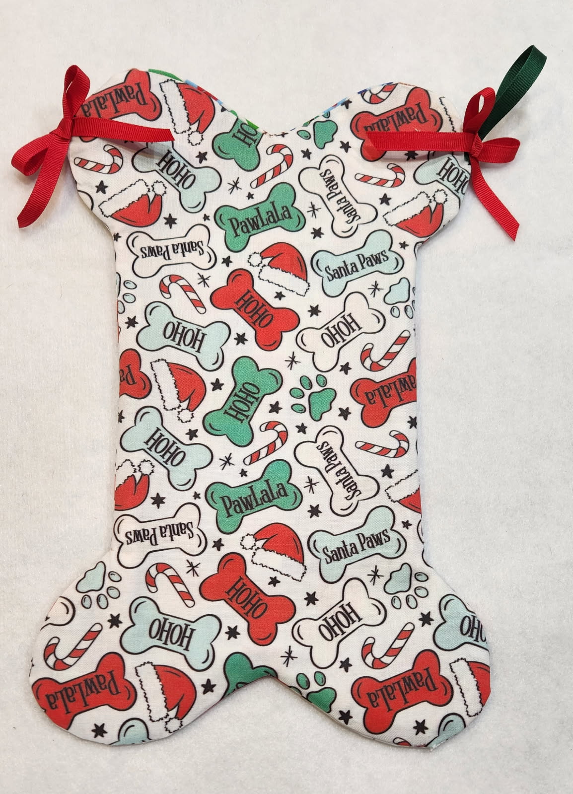 Bone-Shaped Dog Christmas Stocking