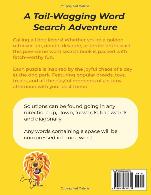 Day at the Dog Park- Word Search Puzzle Book