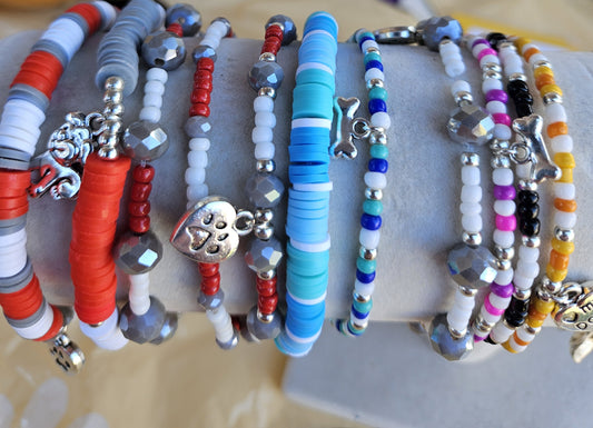 Beaded Pet Charm Bracelet