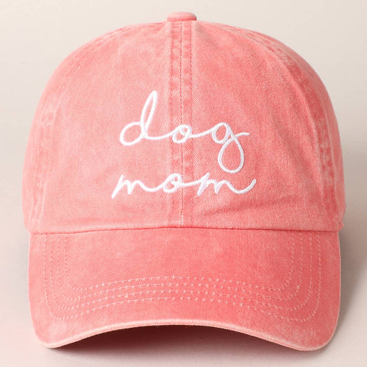 Baseball Cap - Dog Mom Lettering Embroidery