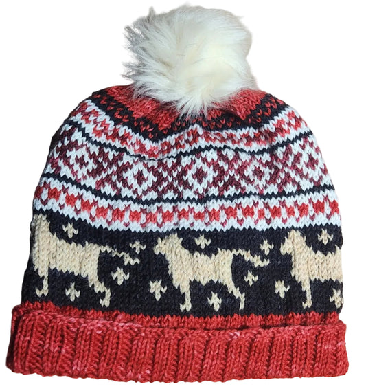 Golden Retriever Tassel Hat- Hand Knitted