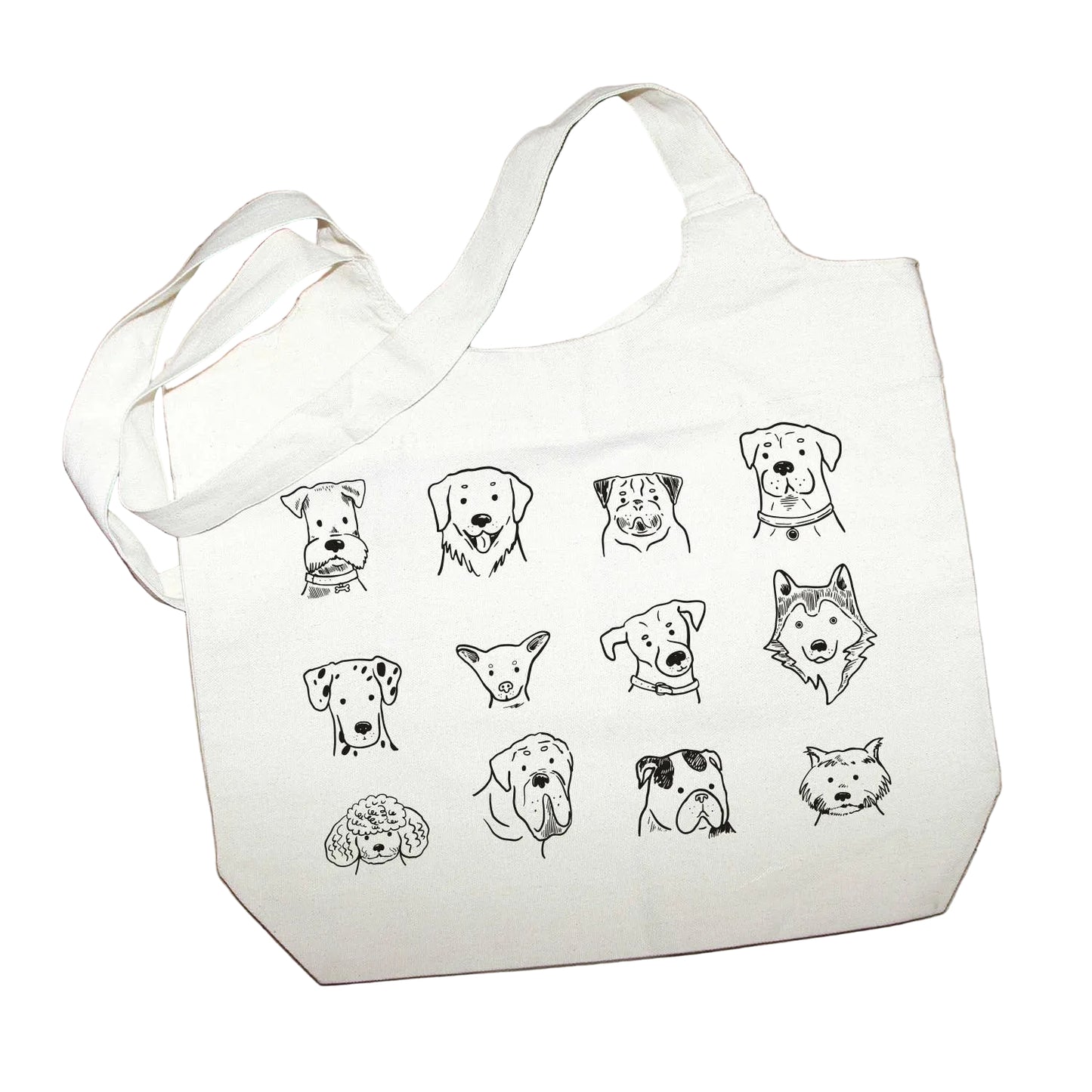 Tote Dog Print Natural